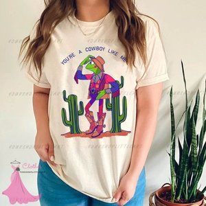 You're a Cowboy Like Me Tee, Cowboy Frog Meme, Cowboy Like Me Shirt, Westen Cowb